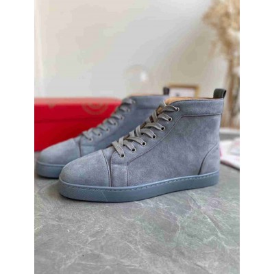 Christian Louboutin Louis Orlato Flat Sneakers In Grey Suede