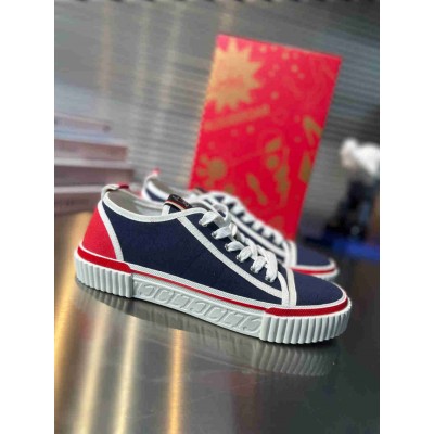 Christian Louboutin Pedro Junior Sneakers In Navy Fabric