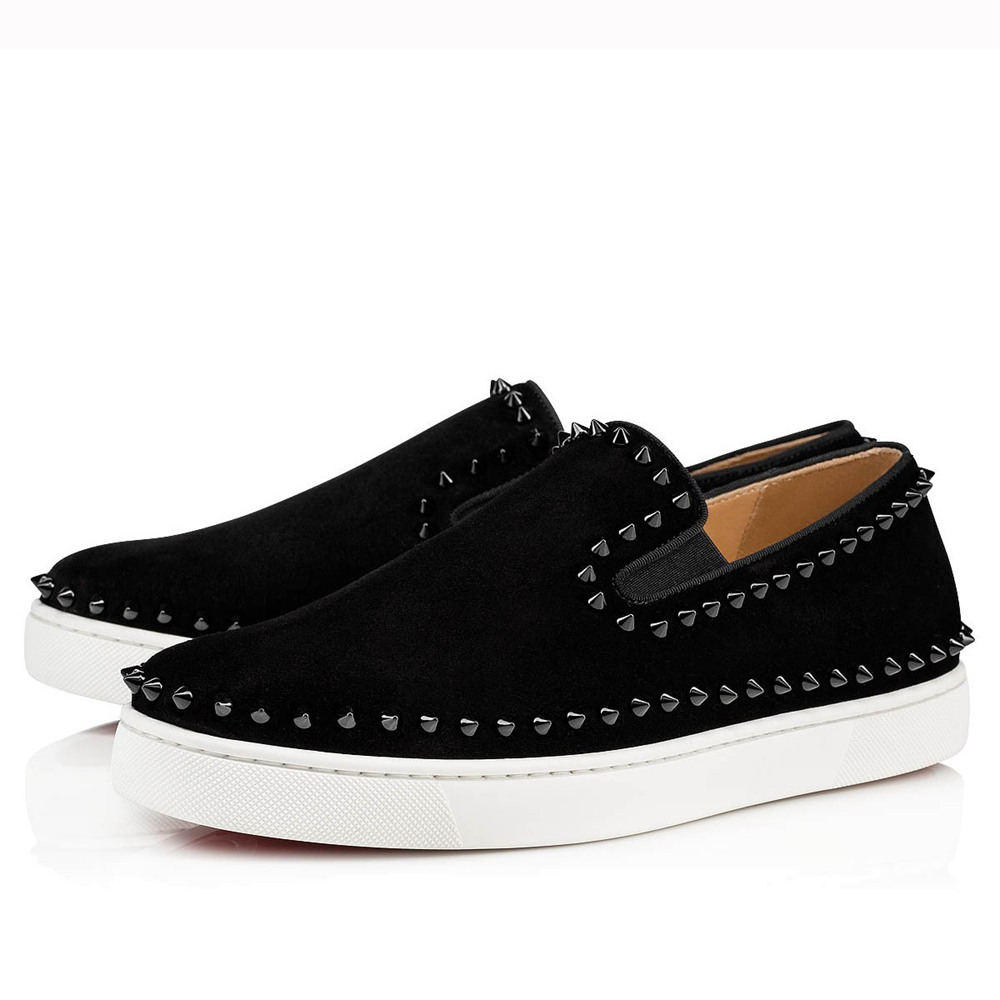 Christian Louboutin Pik Boat Flat Sneakers Black