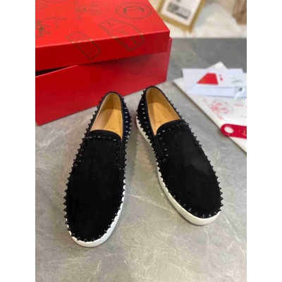 Christian Louboutin Pik Boat Flat Sneakers Black