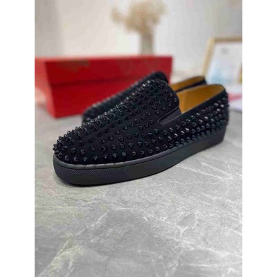 Christian Louboutin Roller-boat Flat Sneakers Black