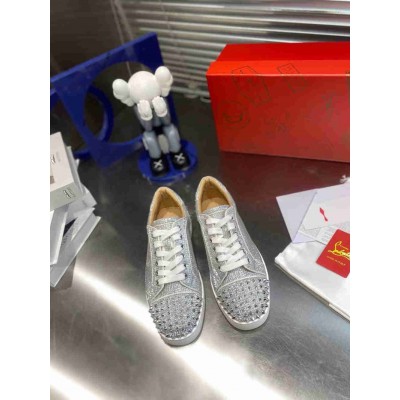 Christian Louboutin Seavaste 2 Orlato Sneakers In Silver Calfskin