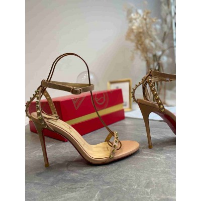 Christian Louboutin So Me 100mm Sandals In Nude Lambskin