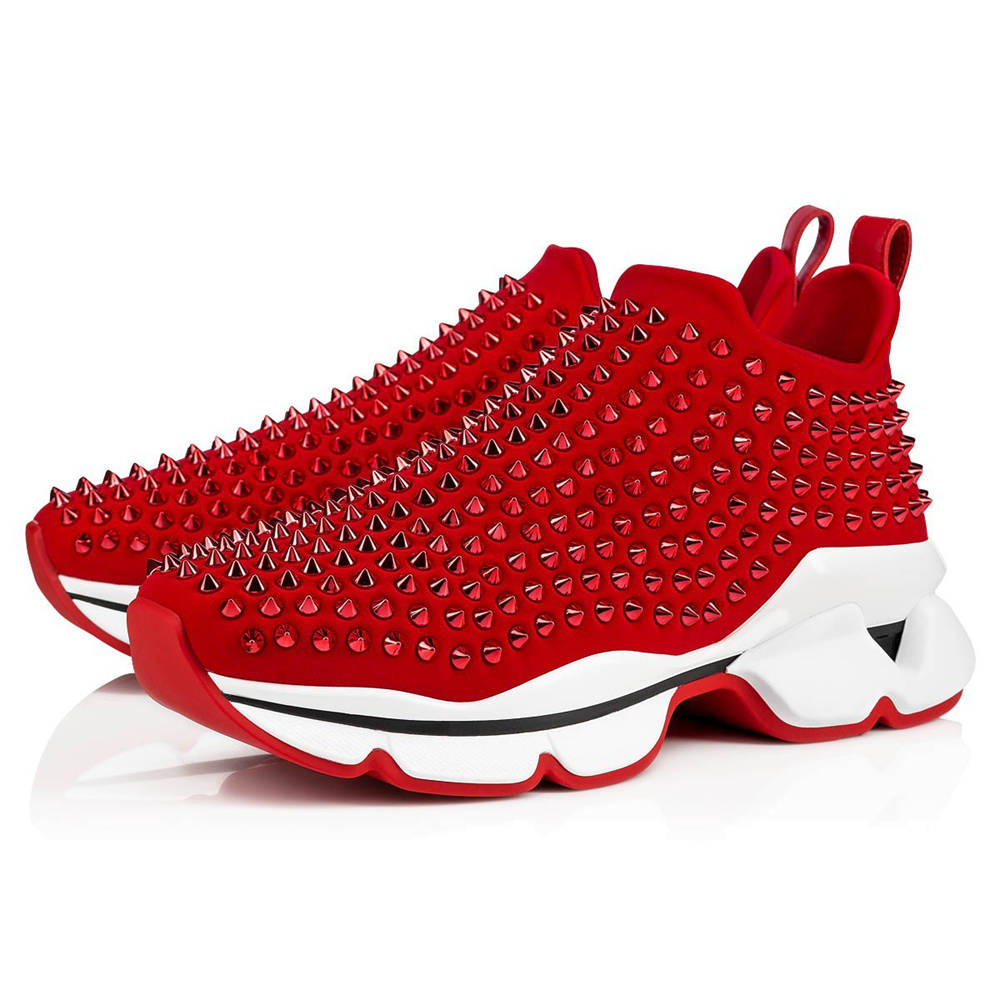 Christian Louboutin Spike Sock Donna Sneakers Red