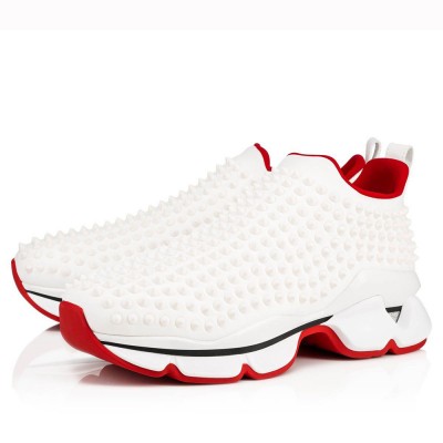 Christian Louboutin Spike Sock Donna Sneakers White