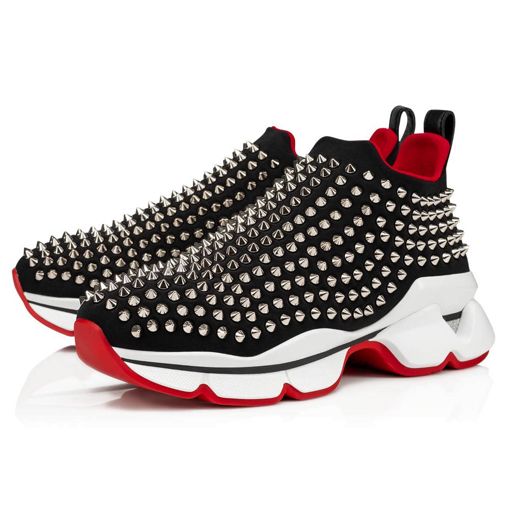 Christian Louboutin Spiky Sock Donna Sneakers Black