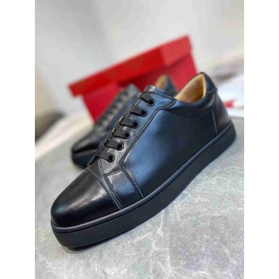 Christian Louboutin Vieira Flat Sneakers In Black Leather