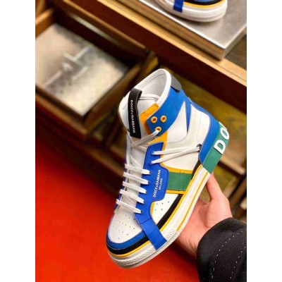 Dolce & Gabbana Blue Custom 2.Zero High-top Sneakers