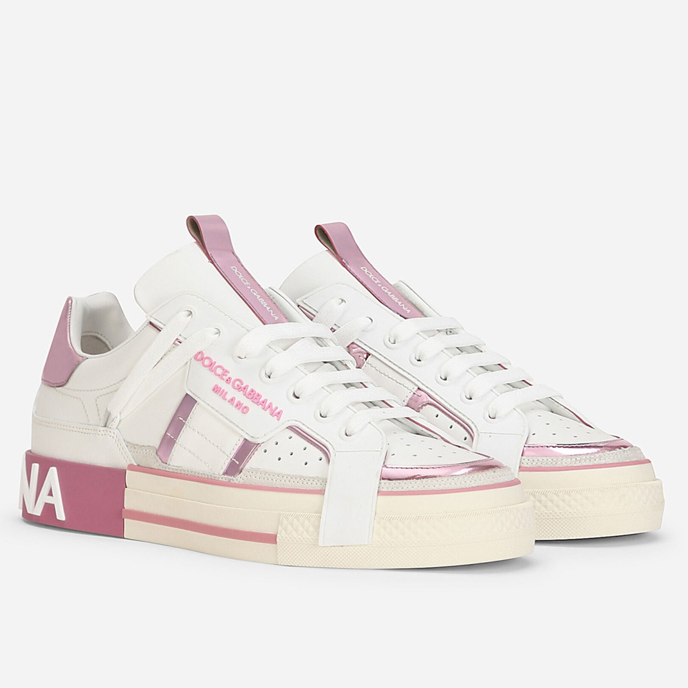 Dolce & Gabbana Custom 2.Zero Sneakers White Pink