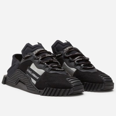 Dolce & Gabbana NS1 Slip-on Sneakers In Black Mesh