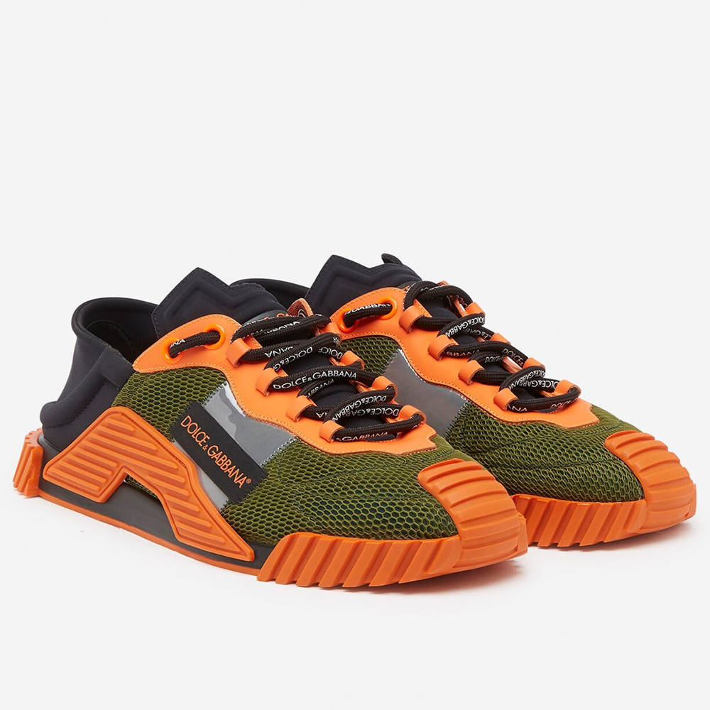 Dolce & Gabbana NS1 Slip-on Sneakers Orange Green
