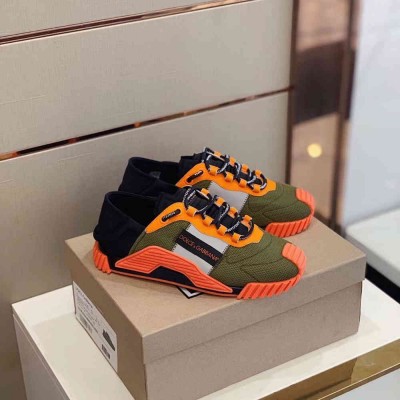 Dolce & Gabbana NS1 Slip-on Sneakers Orange Green