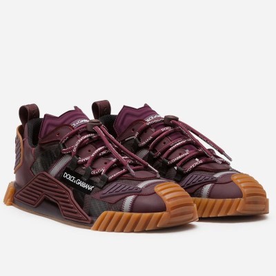 Dolce & Gabbana NS1 Sneakers In Bordeaux Fabric