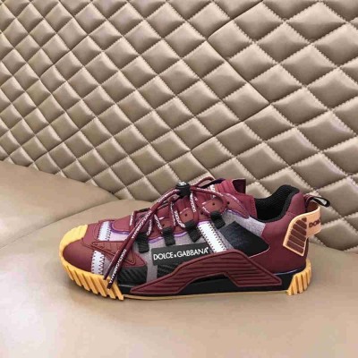 Dolce & Gabbana NS1 Sneakers In Bordeaux Fabric