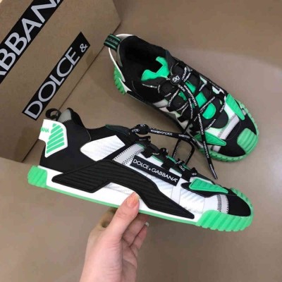 Dolce & Gabbana NS1 Sneakers In Green Fabric