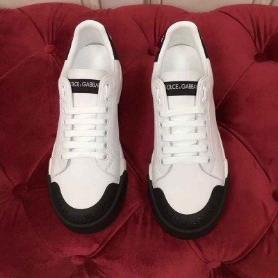 Dolce & Gabbana Portofino Sneakers with Black Toe-cap