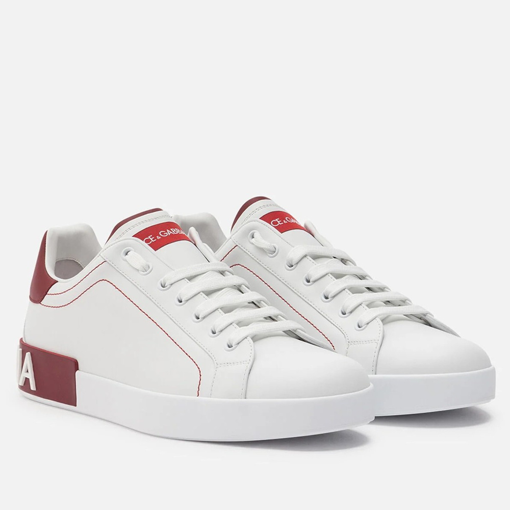 Dolce & Gabbana Portofino Sneakers with Red Branded