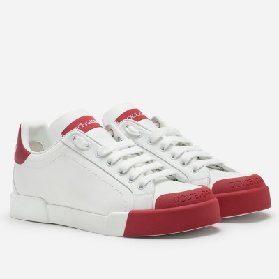 Dolce & Gabbana Portofino Sneakers with Red Toe-cap
