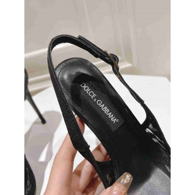 Dolce & Gabbana Rainbow Slingbacks Pumps 90mm in Black Lace