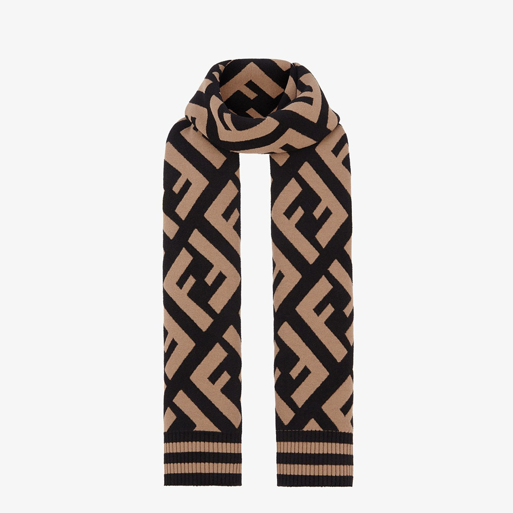 Fendi Wool And Viscose FF Scarf