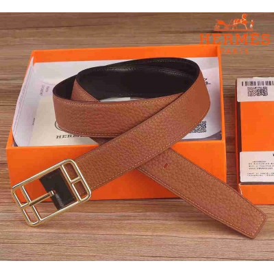 Hermes Brown Cape Cod 32 Reversible Belt
