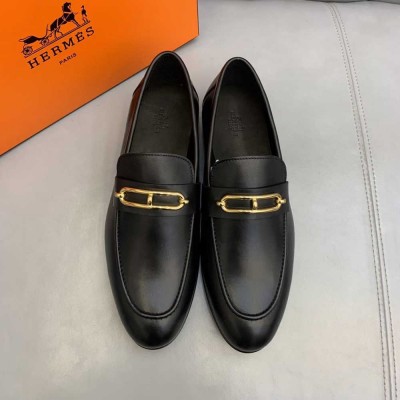 Hermes Colette Loafers In Black Calfskin
