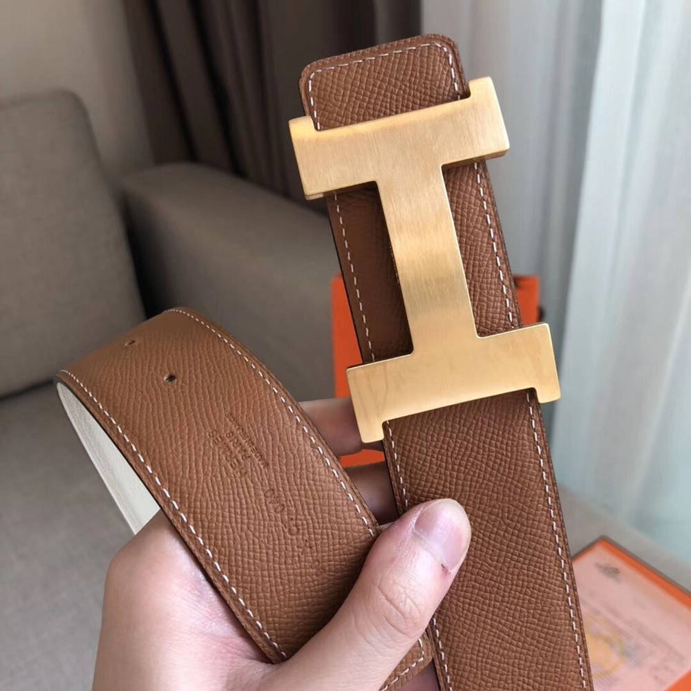 Hermes Constance 2 Belt Buckle & Brown White Epsom 42MM Strap