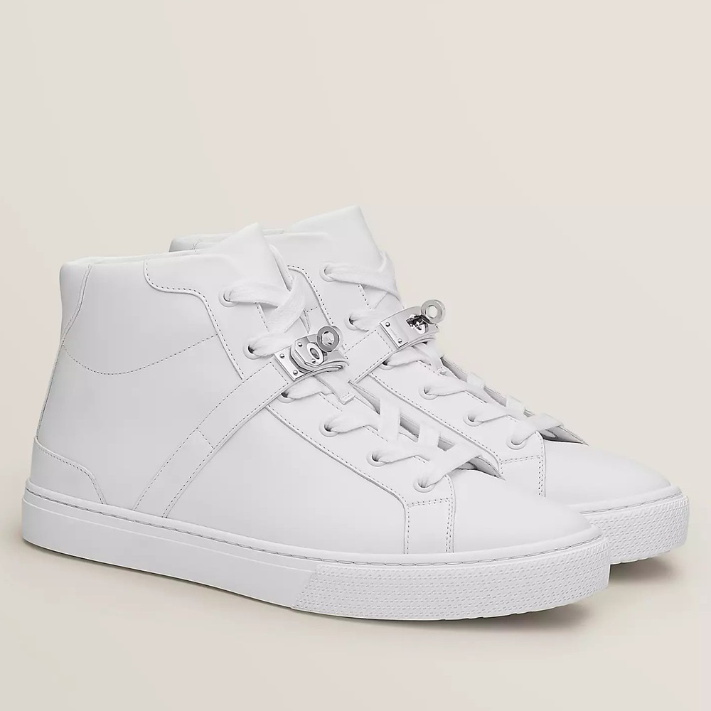 Hermes Daydream High-top Sneakers in White Leather