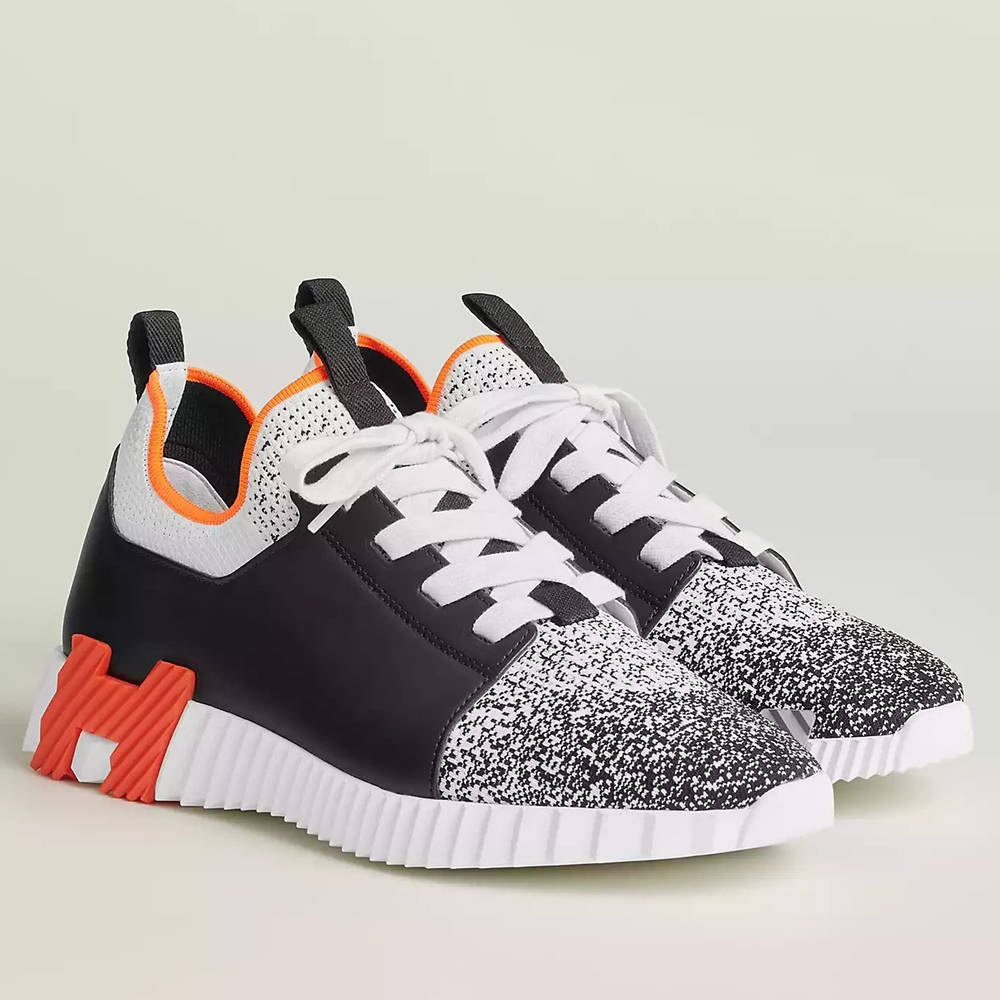 Hermes Depart Sneakers in Black Gradient Knit