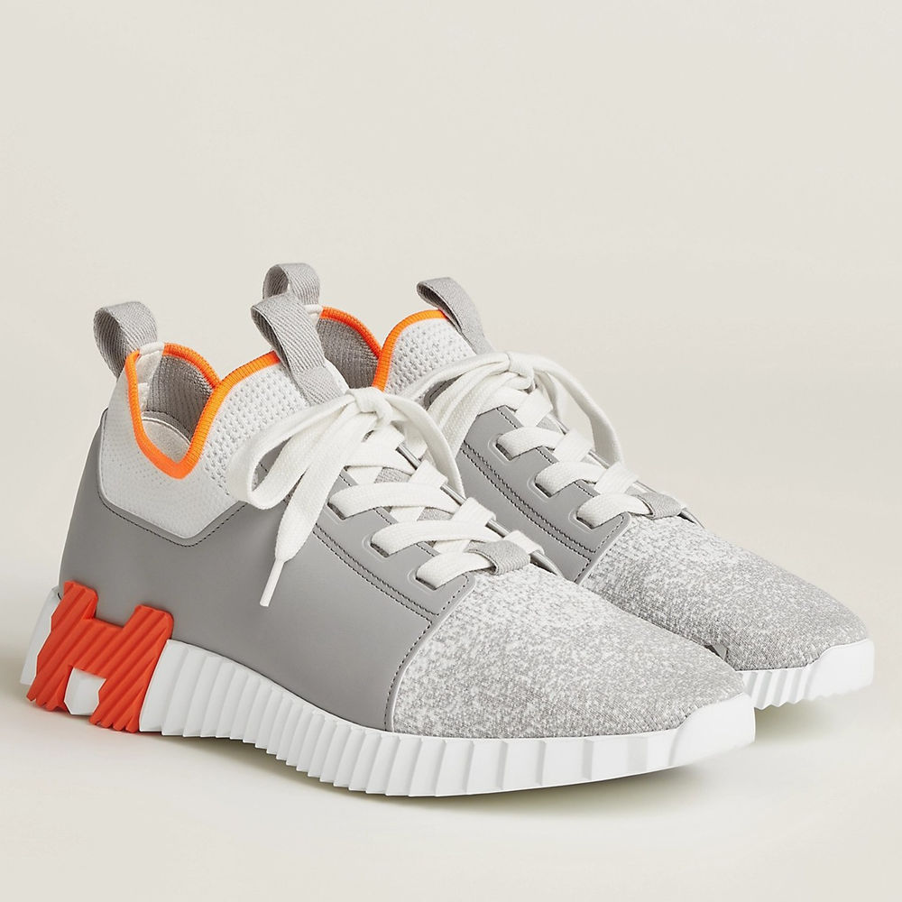 Hermes Depart Sneakers in Grey Gradient Knit