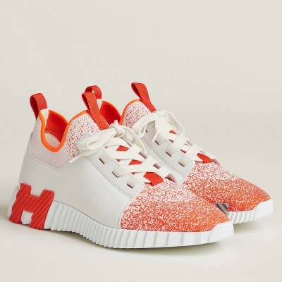 Hermes Depart Sneakers in Orange Gradient Knit