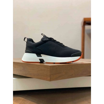 Hermes Heros Sneakers in Black Technical Knit