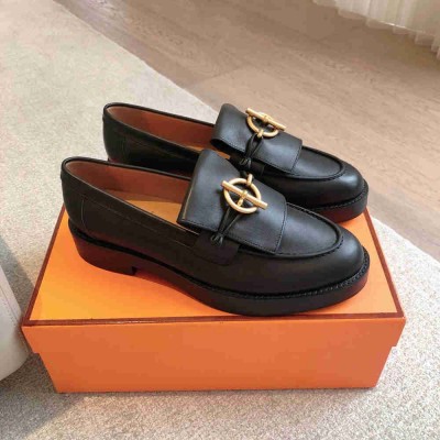 Hermes Impact Loafers in Black Leather