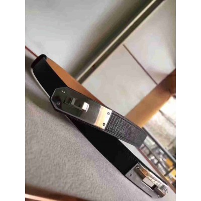 Hermes Kelly Belt In Black Epsom Leather