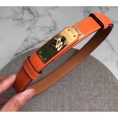 Hermes Kelly Belt In Orange Epsom Leather