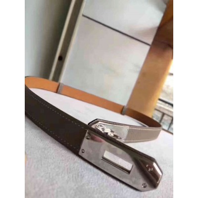 Hermes Kelly Belt In Taupe Epsom Leather