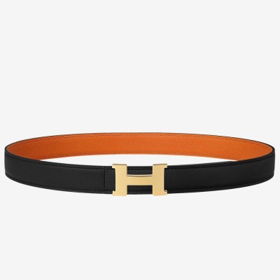 Hermes Mini Constance Belt Buckle & Orange Epsom 24 MM Strap