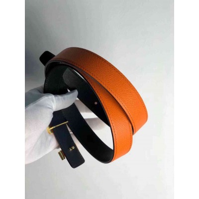 Hermes Mini Constance Belt Buckle & Orange Epsom 24 MM Strap