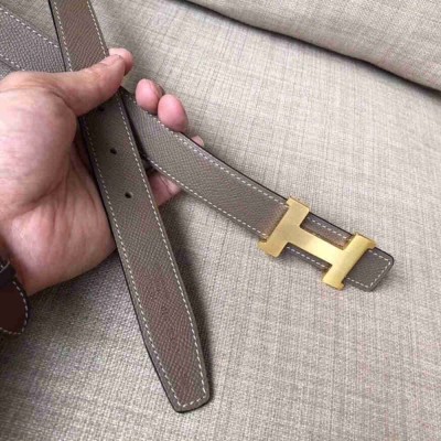Hermes Mini Constance Belt Buckle & Taupe Epsom 24 MM Strap