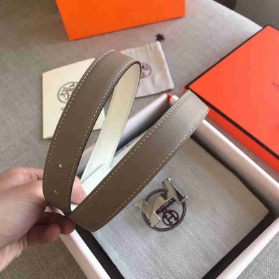 Hermes Mini Constance Belt Buckle & White Epsom 24 MM Strap