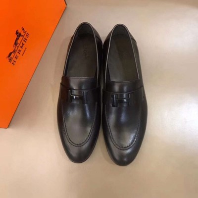 Hermes Paris Loafers In Black Calfskin