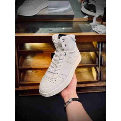 Jimmy Choo Hawaii High-top Sneaker In White Leather