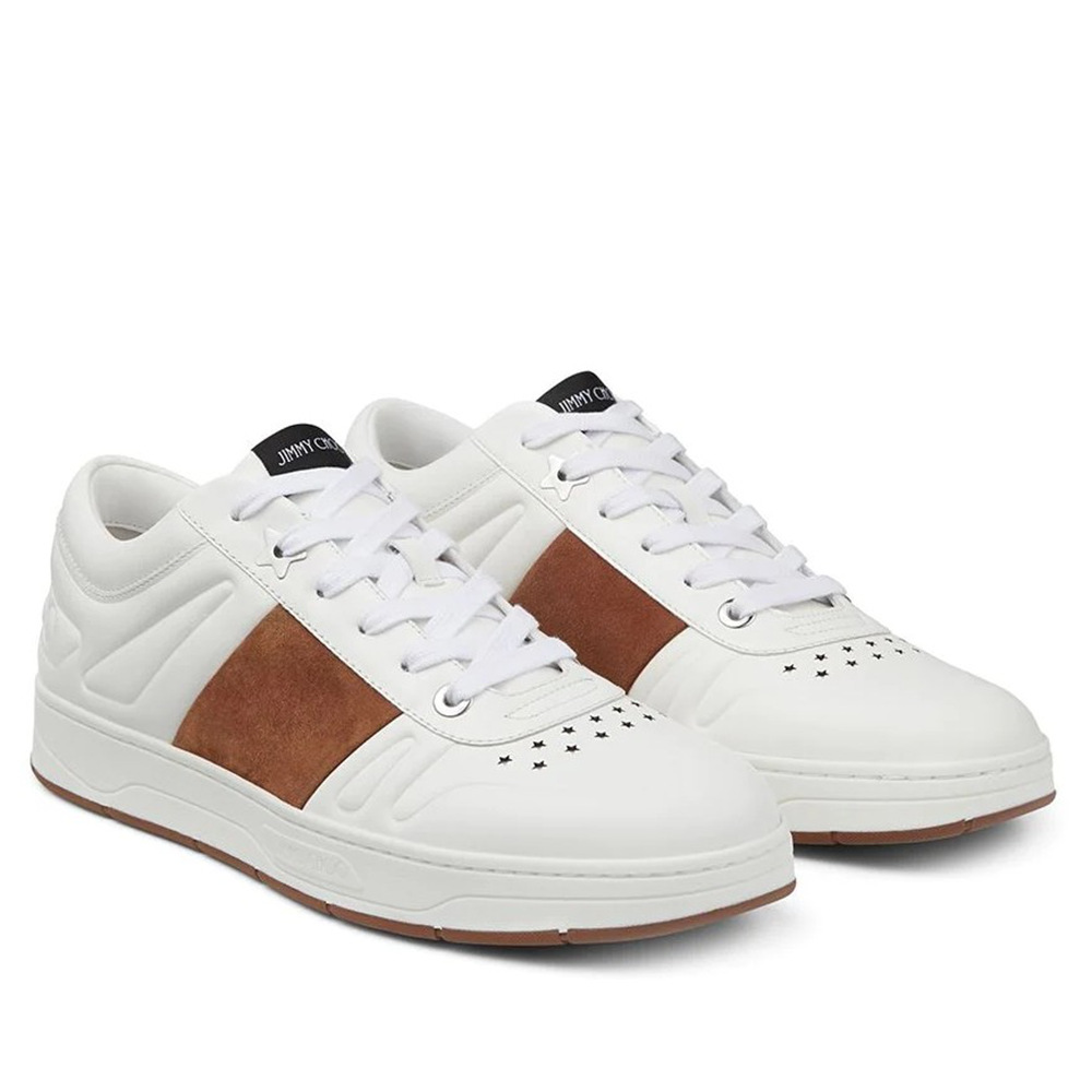 Jimmy Choo Hawaii Sneakers In White Calfskin