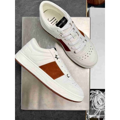 Jimmy Choo Hawaii Sneakers In White Calfskin