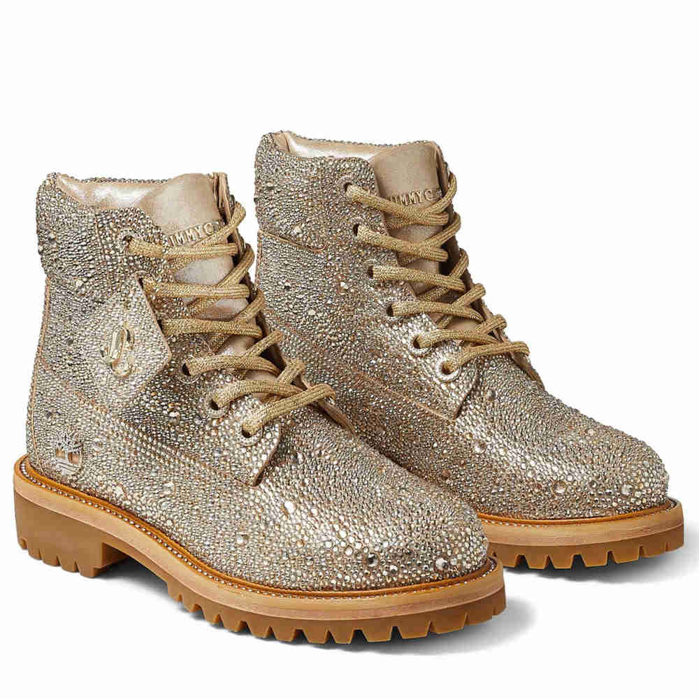 Jimmy Choo JC X TIMBERLAND F Boots with Crystal Hotfix