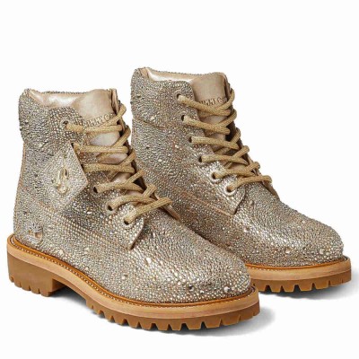 Jimmy Choo JC X TIMBERLAND F Boots with Crystal Hotfix