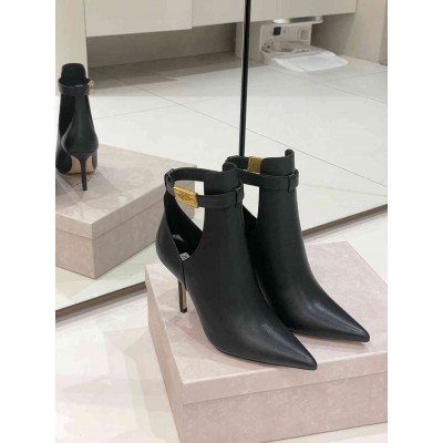 Jimmy Choo Nell Ankle Boots 85mm in Black Leather