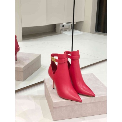 Jimmy Choo Nell Ankle Boots 85mm in Red Leather