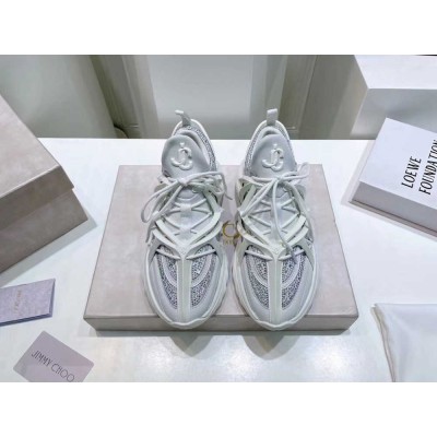 Jimmy Choo Wowen's Cosmos Sneakers in Neoprene with Crystals