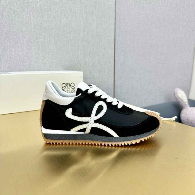 Loewe Flow Runner Sneakers in Black Nylon and Suede